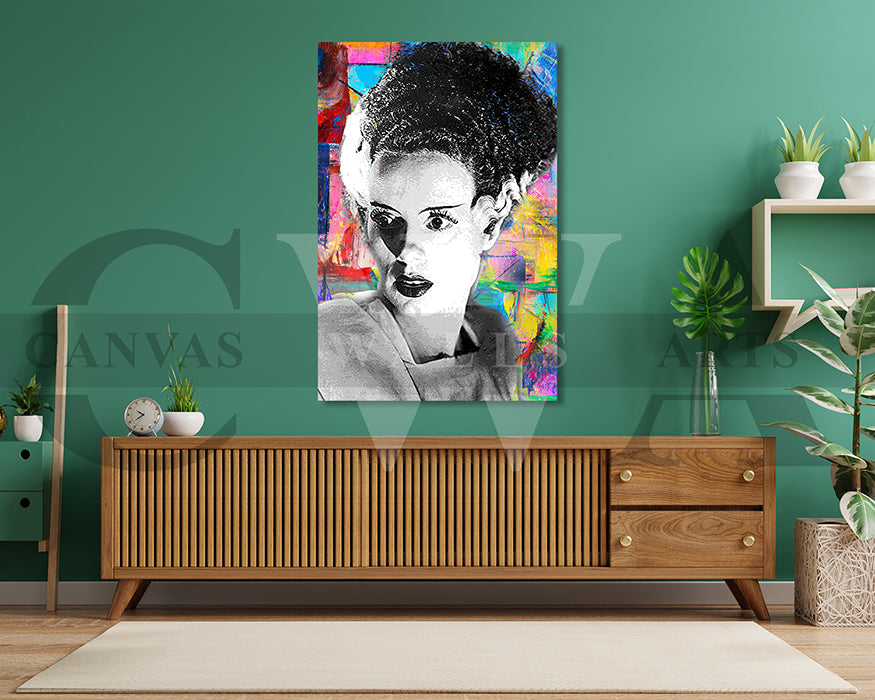 Bride of Frankenstein Canvas Wall Art Movie Poster Print