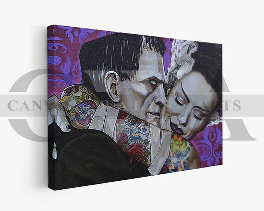 Bride of Frankenstein Canvas Wall Art Movie Poster Frame
