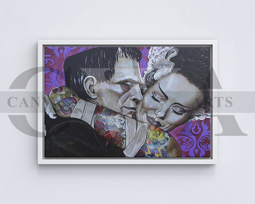 Bride of Frankenstein Canvas Wall Art Movie Poster Frame