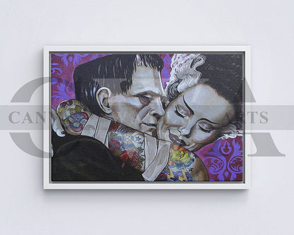 Bride of Frankenstein Canvas Wall Art Movie Poster Frame