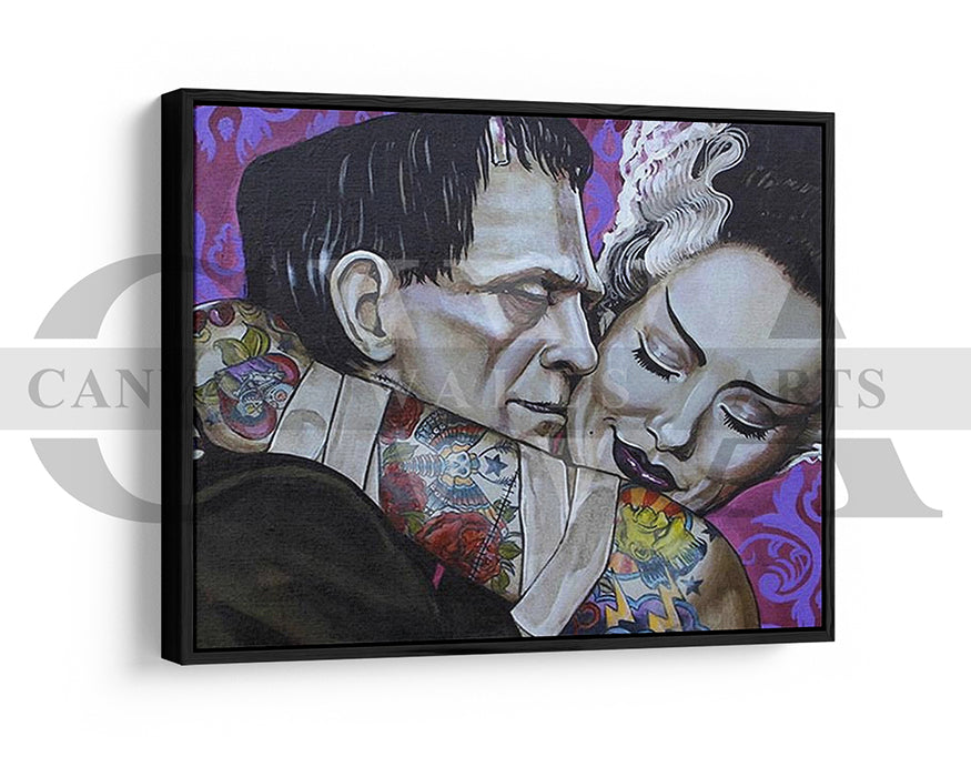Bride of Frankenstein Canvas Wall Art Movie Poster Frame