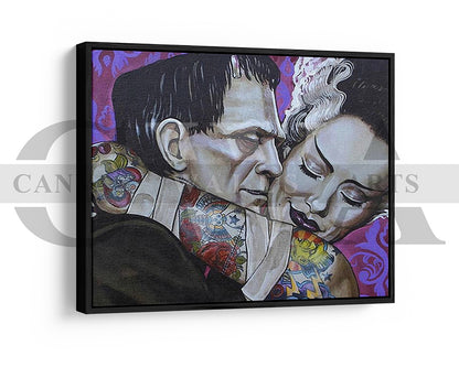 Bride of Frankenstein Canvas Wall Art Movie Poster Frame