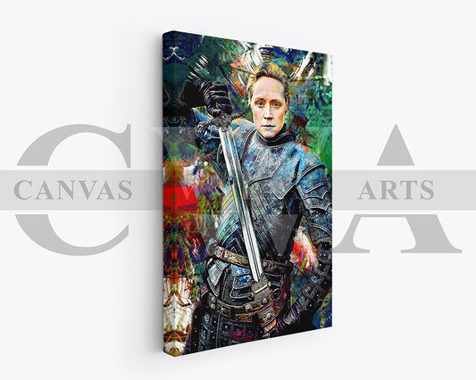Brienne of Tarth Canvas Wall Art Abstract Movie Poster Print