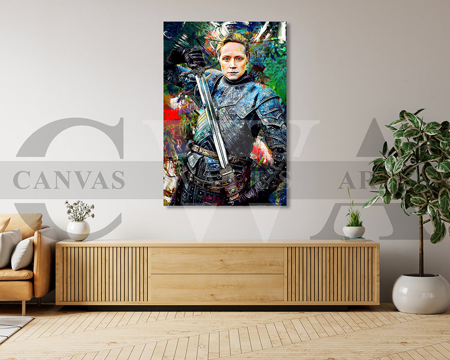 Brienne of Tarth Canvas Wall Art Abstract Movie Poster Print