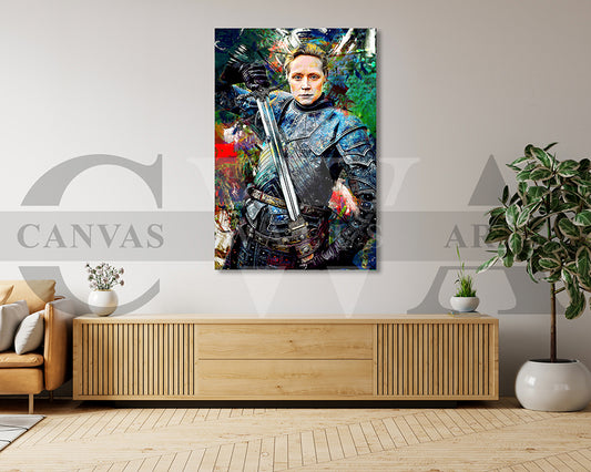 Brienne of Tarth Canvas Wall Art Abstract Movie Poster Print