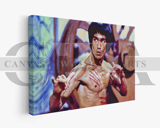 Bruce Lee Canvas Wall Art Movie Poster