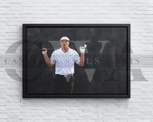 Bryson DeChambeau Black & White Canvas Art Golf Canvas Wall Art
