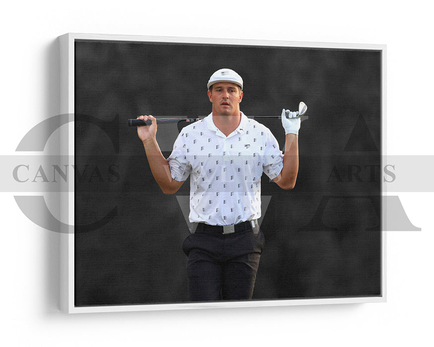Bryson DeChambeau Black & White Canvas Art Golf Canvas Wall Art