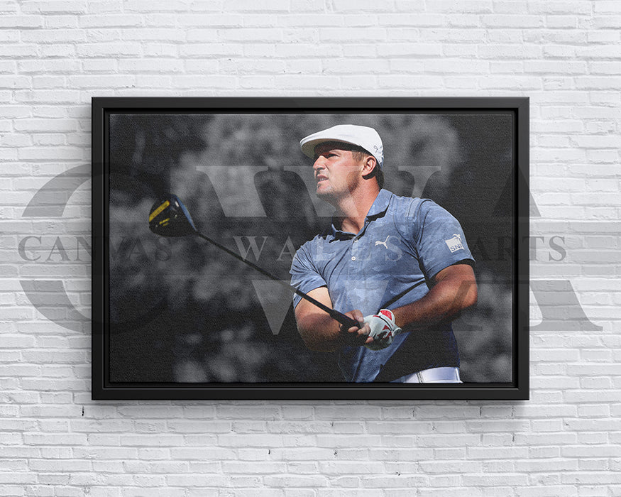 Bryson DeChambeau Black & White Canvas Art Golf Canvas Wall Art