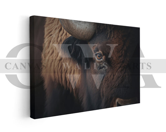 Bull Canvas Wall Art Animal Poster Print