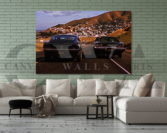 Bullitt Canvas Wall Art Movie Poster