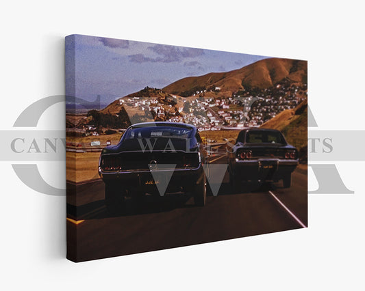 Bullitt Canvas Wall Art Movie Poster