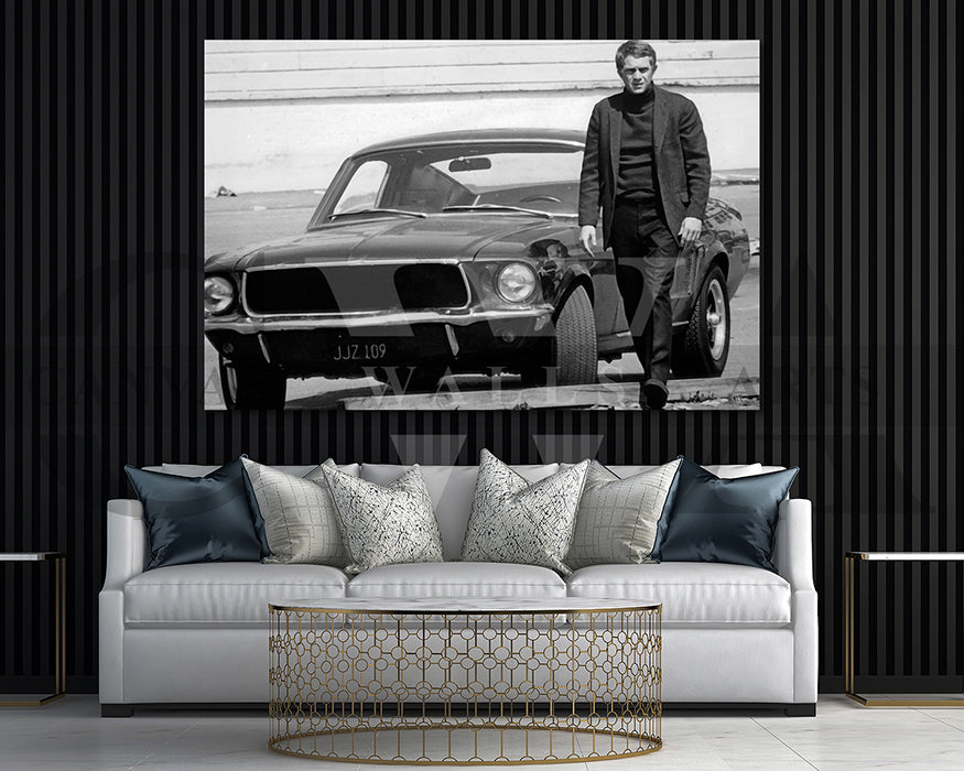 Bullitt Canvas Wall Art Movie Poster Print