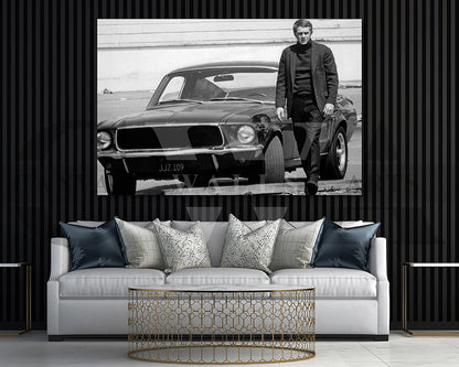 Bullitt Canvas Wall Art Movie Poster Print