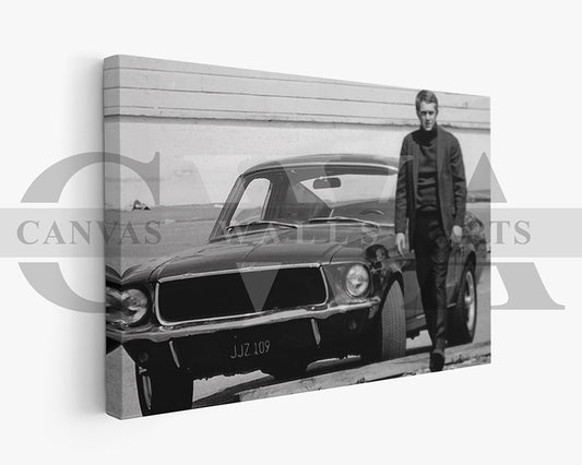 Bullitt Canvas Wall Art Movie Poster Print