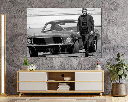 Bullitt Canvas Wall Art Movie Poster Print
