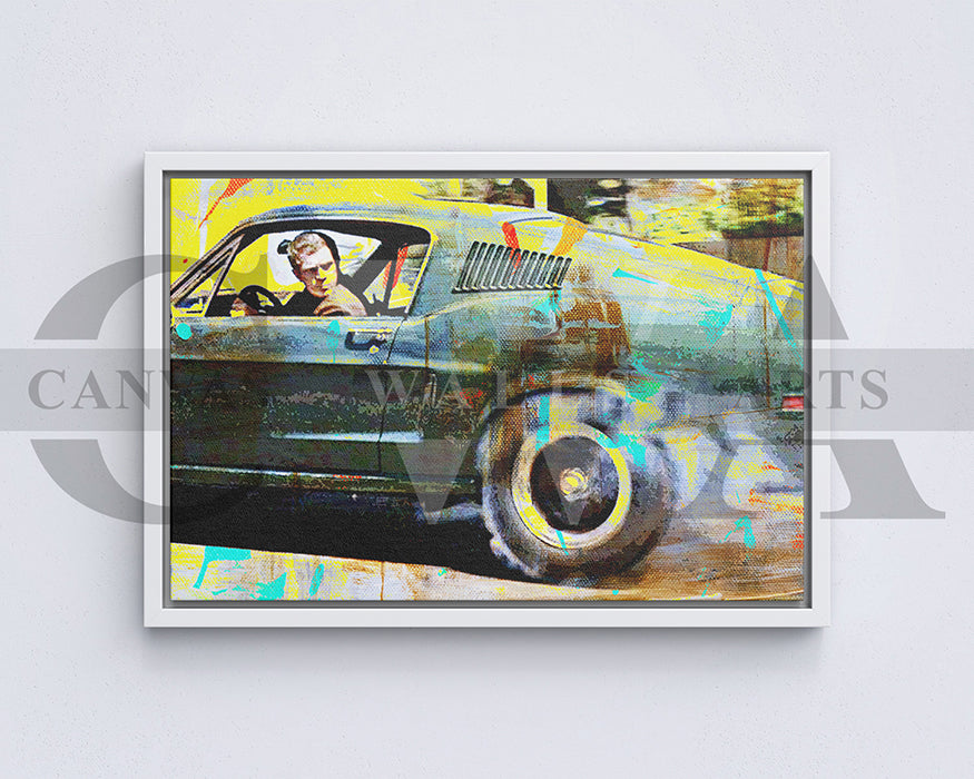 Bullitt Canvas Wall Art Movie Poster Frame