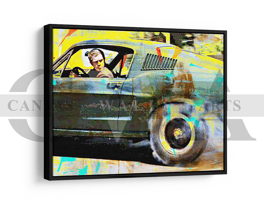 Bullitt Canvas Wall Art Movie Poster Frame