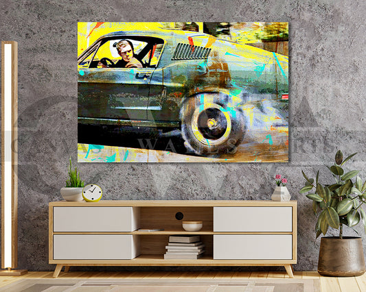 Bullitt Canvas Wall Art Movie Poster Frame
