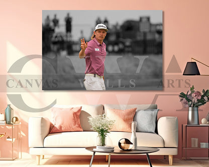 Cameron Smith Black & White Canvas Art Golf Canvas Wall Art
