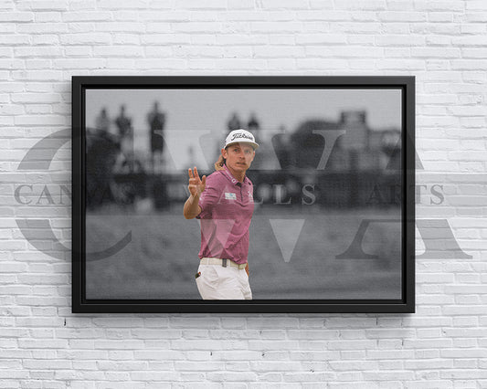 Cameron Smith Black & White Canvas Art Golf Canvas Wall Art