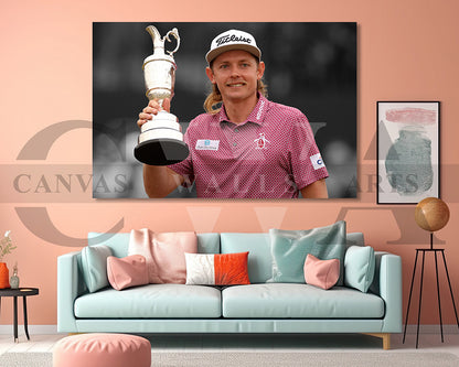 Cameron Smith Black & White Canvas Art Golf Canvas Wall Art