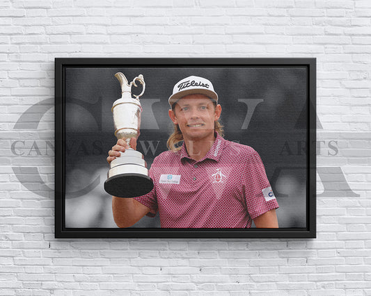 Cameron Smith Black & White Canvas Art Golf Canvas Wall Art