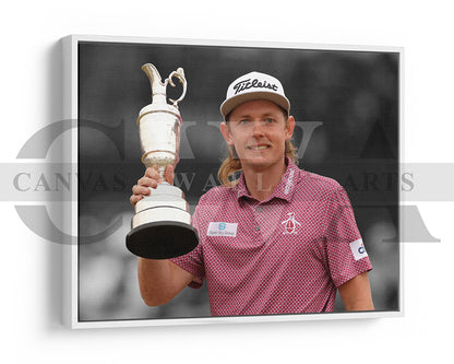 Cameron Smith Black & White Canvas Art Golf Canvas Wall Art