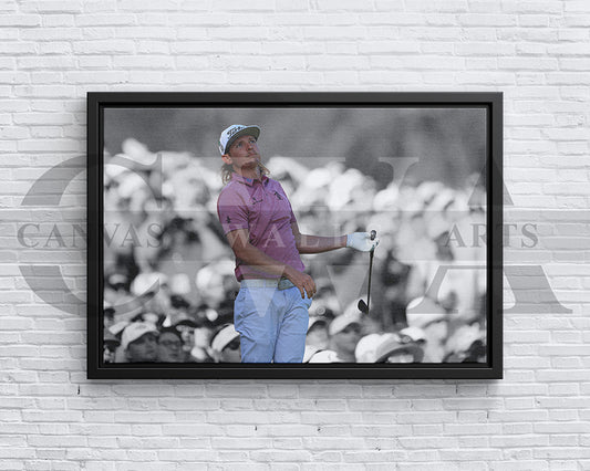Cameron Smith Black & White Canvas Art Golf Canvas Wall Art