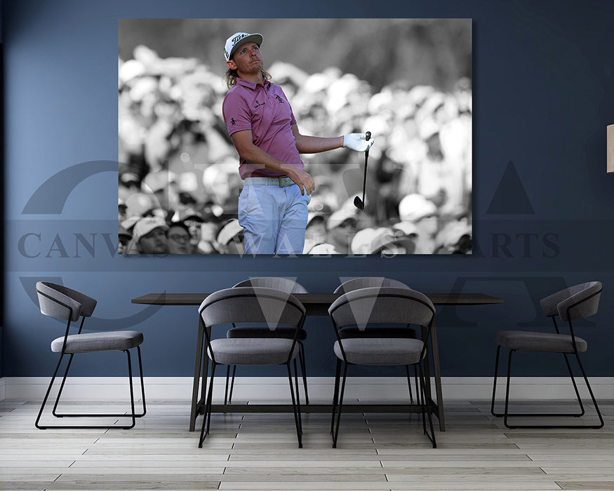Cameron Smith Black & White Canvas Art Golf Canvas Wall Art