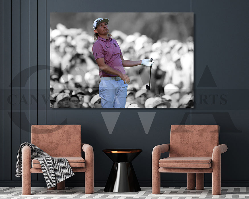 Cameron Smith Black & White Canvas Art Golf Canvas Wall Art