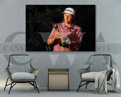 Cameron Smith Black & White Canvas Art Golf Canvas Wall Art