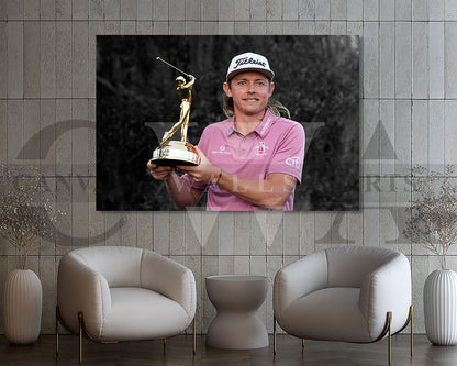 Cameron Smith Black & White Canvas Art Golf Canvas Wall Art