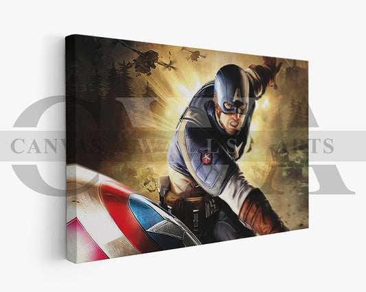 Captain America Canvas Wall Art Movie Poster Print
