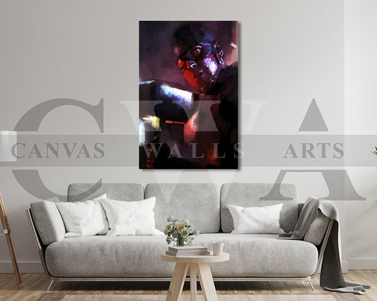 Captain America Canvas Wall Art Abstract Movie Poster