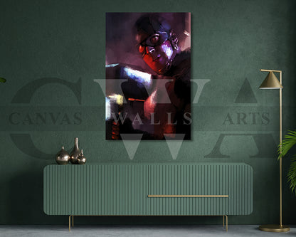 Captain America Canvas Wall Art Abstract Movie Poster