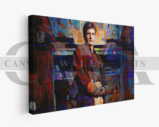 Captain Malcolm Reynolds Canvas Wall Art Abstract Movie Poster Print