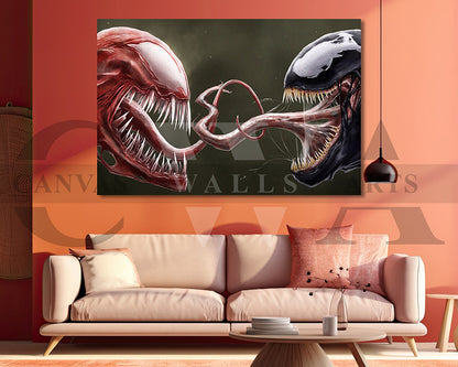 Carnage & Venom Canvas Wall Art Movie Poster Print