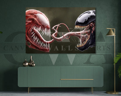 Carnage & Venom Canvas Wall Art Movie Poster Print