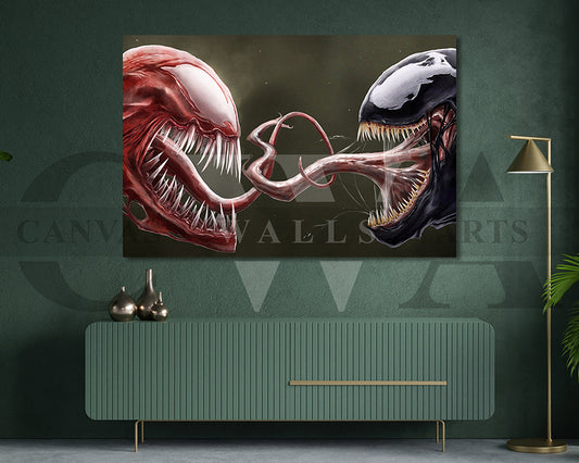 Carnage & Venom Canvas Wall Art Movie Poster Print