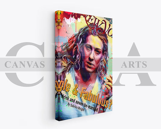 Carrie Bradshaw Canvas Wall Art Movie Poster