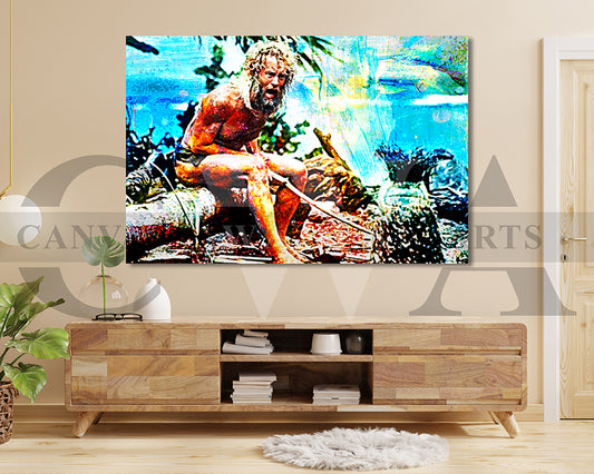 Cast Away Canvas Wall Art Abstract Movie Poster Print