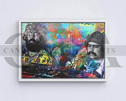 Cheech & Chong Canvas Wall Art Abstract Movie Poster