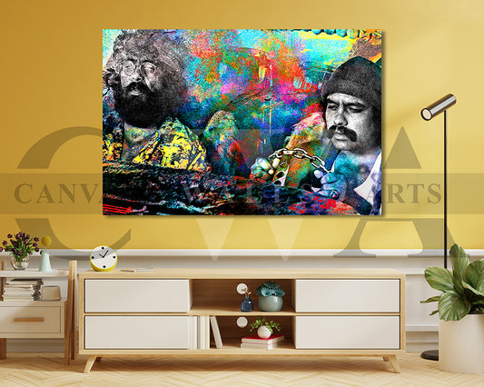 Cheech & Chong Canvas Wall Art Abstract Movie Poster