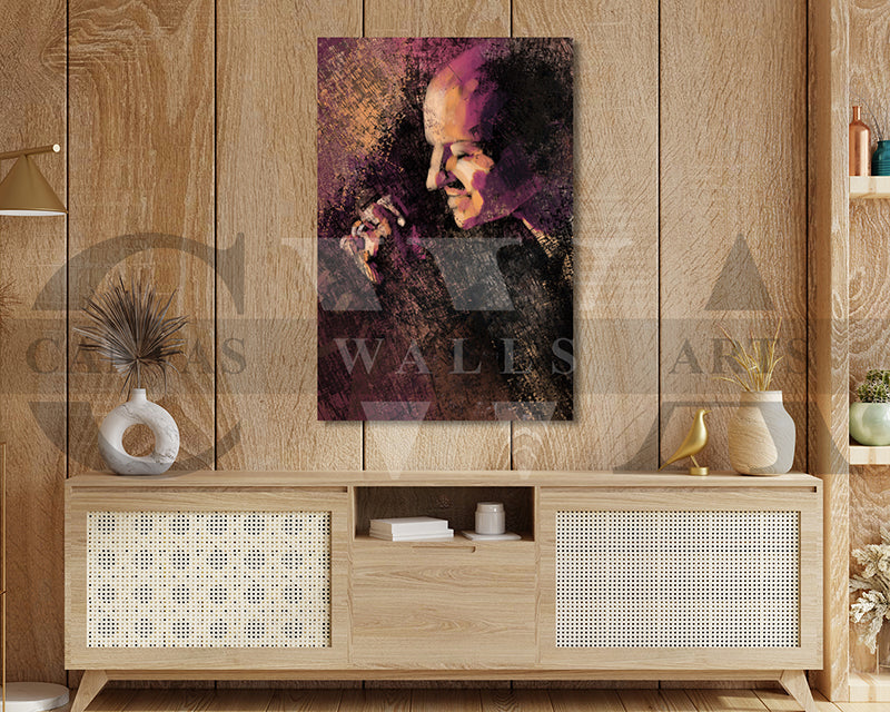 Chester Bennington Canvas Wall Art Abstract Music Poster
