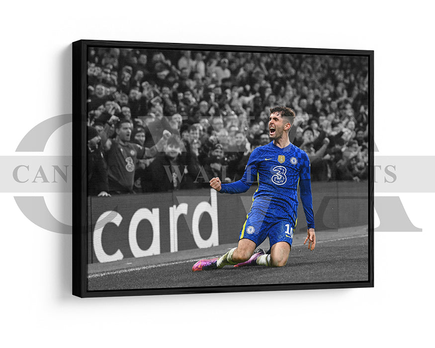 Christian Pulisic Black & White Canvas Art Soccer Canvas Wall Art