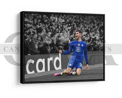 Christian Pulisic Black & White Canvas Art Soccer Canvas Wall Art