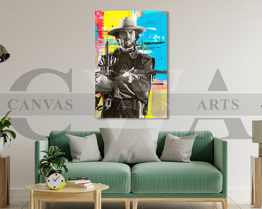 Clint Eastwood Canvas Wall Art Movie Poster