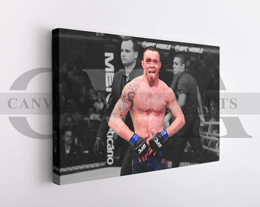 Colby Covington Black & White Canvas Art MMA Canvas Wall Art