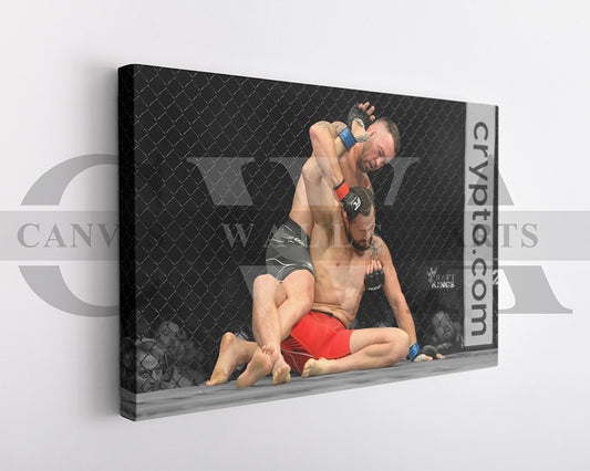 Colby Covington Black & White Canvas Art MMA Canvas Wall Art